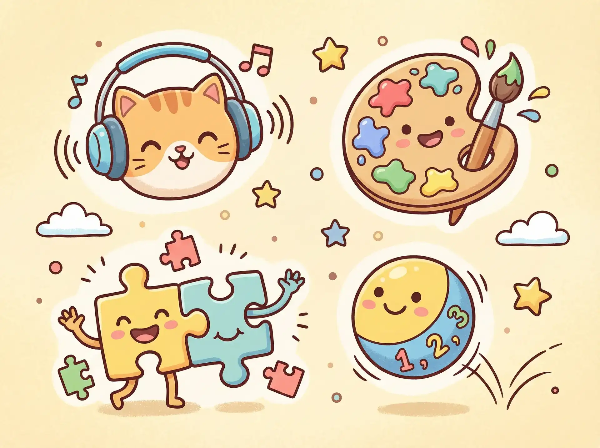 小朋友的手工作品 - 艰难爱情全集 益智创作